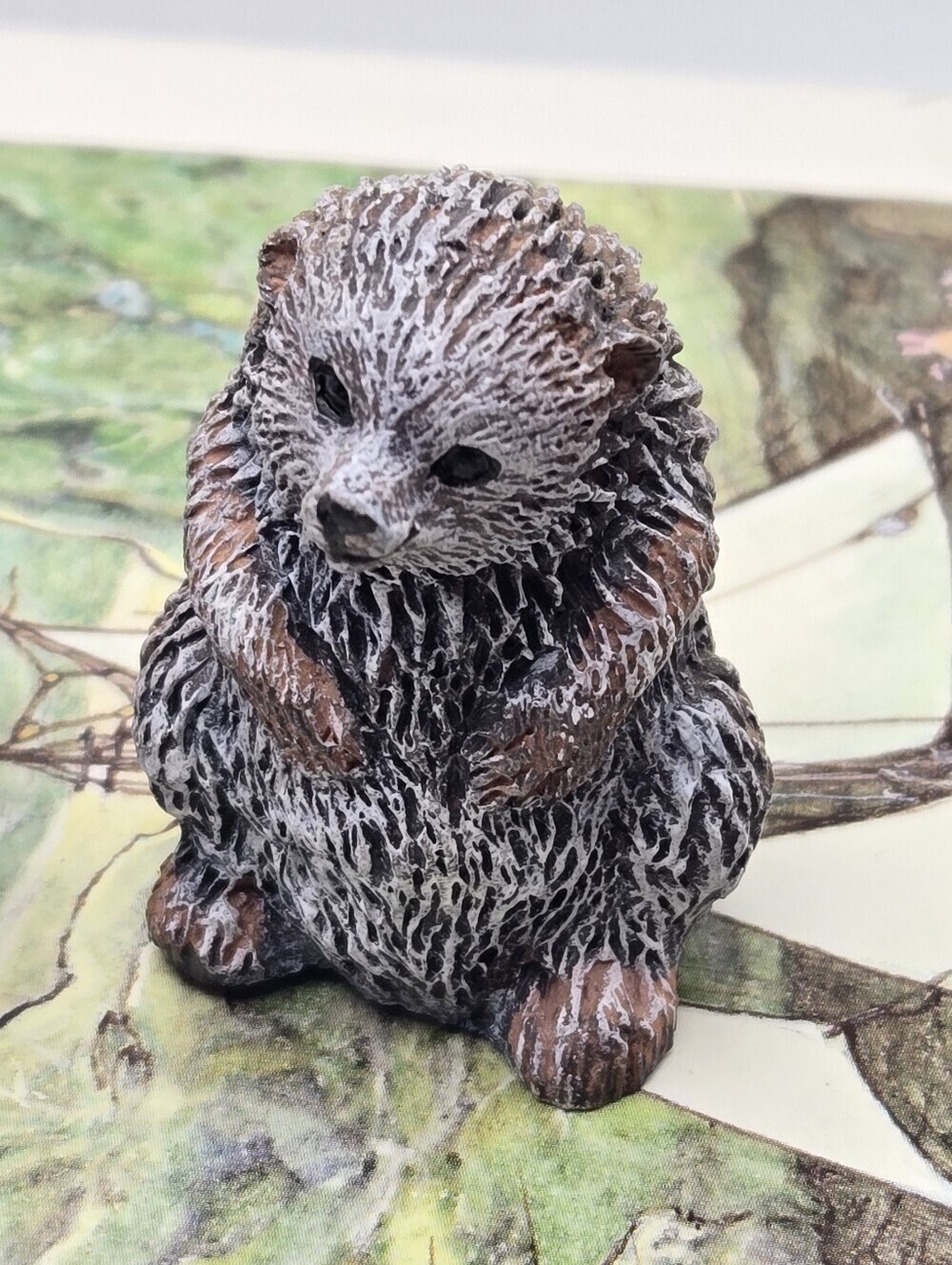 Vintage Young's Resin Hedgehog Lot Of 2 Miniature - Picture 2 of 11